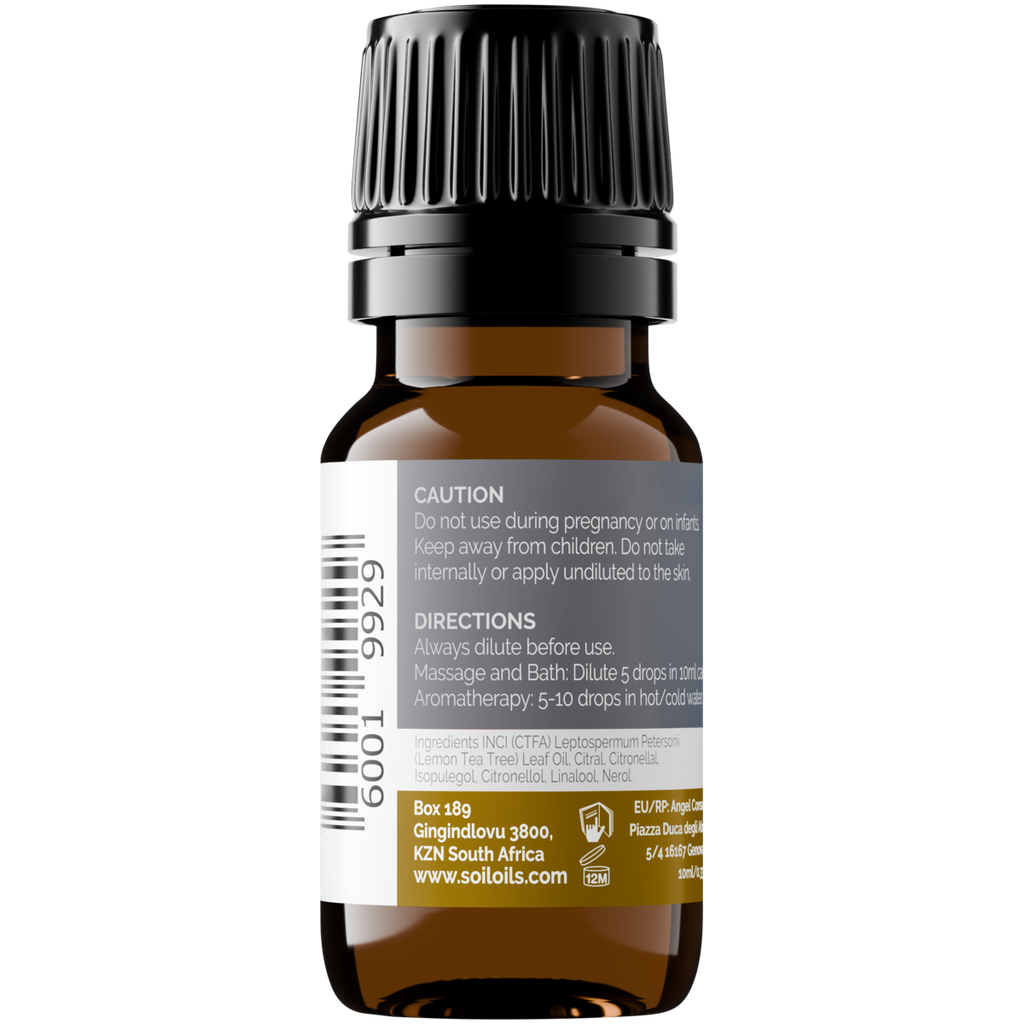 Organic Lemon Tea Tree Essential Oil (Leptospermum Petersonii) 10ml